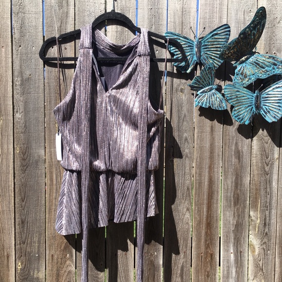 ASTR The label metallic halter top NWT - Picture 7 of 8